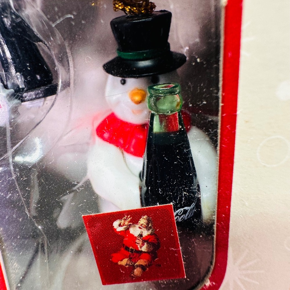 Vintage Coca-Cola Trim-A-Tree Collection 5 Piece Ornament Set Polar Bear Snowman - Picture 11 of 13